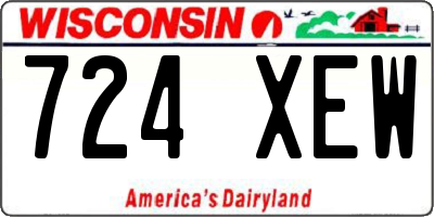 WI license plate 724XEW