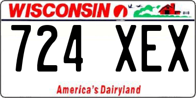 WI license plate 724XEX
