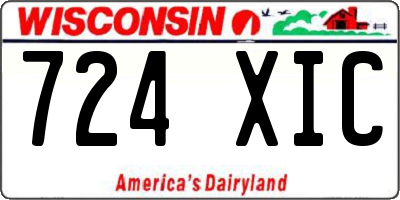 WI license plate 724XIC