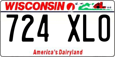 WI license plate 724XLO