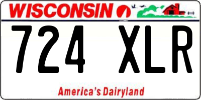 WI license plate 724XLR