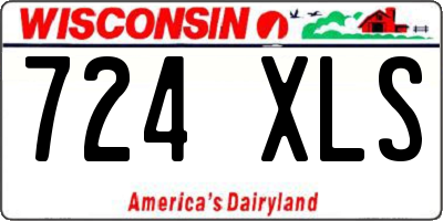 WI license plate 724XLS