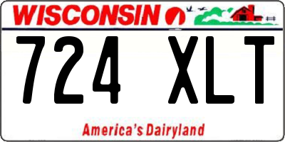 WI license plate 724XLT