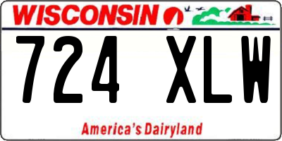 WI license plate 724XLW