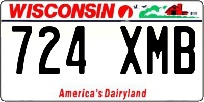 WI license plate 724XMB