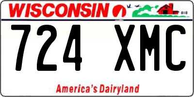 WI license plate 724XMC