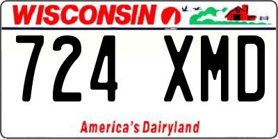 WI license plate 724XMD