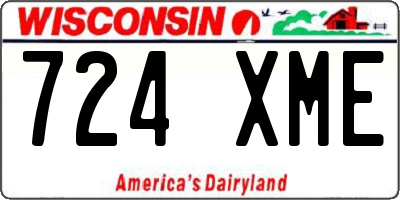 WI license plate 724XME