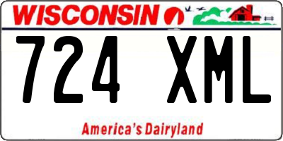 WI license plate 724XML