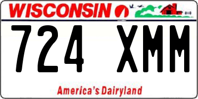 WI license plate 724XMM