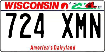 WI license plate 724XMN