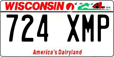 WI license plate 724XMP