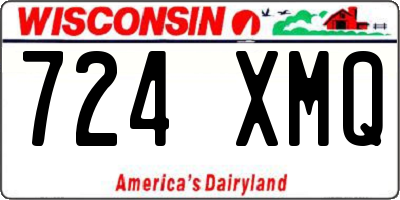 WI license plate 724XMQ