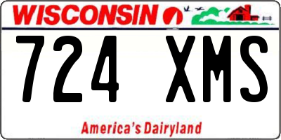WI license plate 724XMS