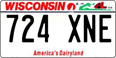 WI license plate 724XNE