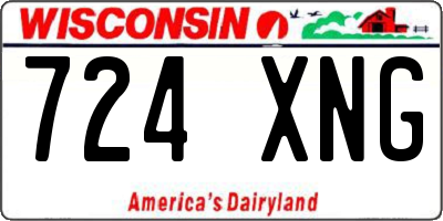 WI license plate 724XNG