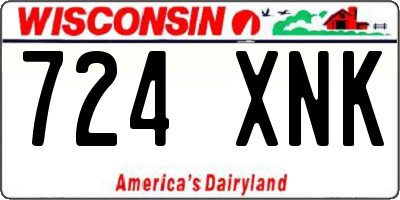 WI license plate 724XNK