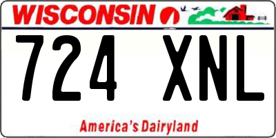 WI license plate 724XNL