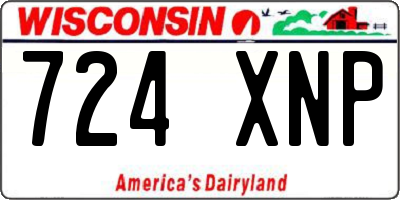 WI license plate 724XNP