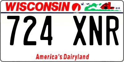 WI license plate 724XNR