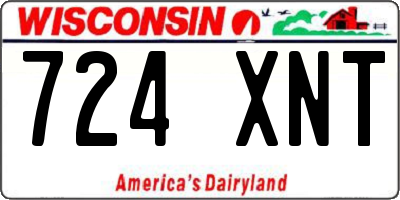 WI license plate 724XNT