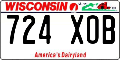 WI license plate 724XOB