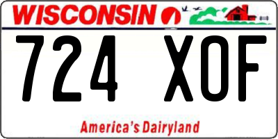 WI license plate 724XOF