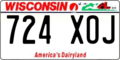 WI license plate 724XOJ