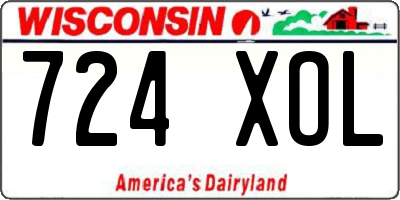 WI license plate 724XOL