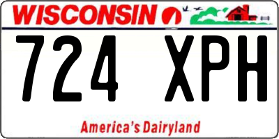 WI license plate 724XPH