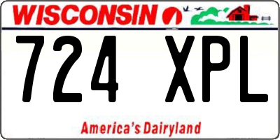 WI license plate 724XPL