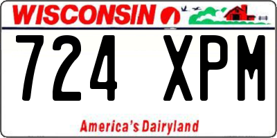 WI license plate 724XPM