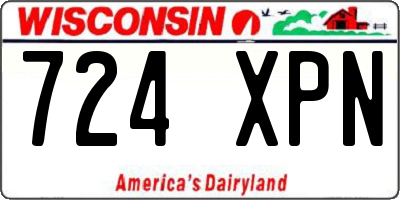 WI license plate 724XPN