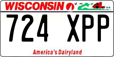 WI license plate 724XPP
