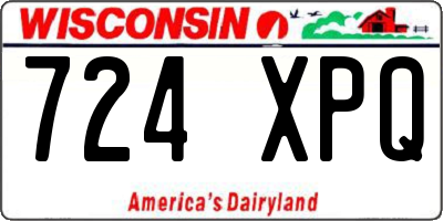 WI license plate 724XPQ