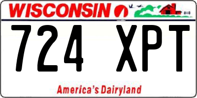 WI license plate 724XPT