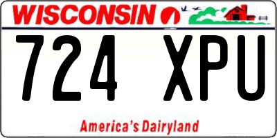 WI license plate 724XPU