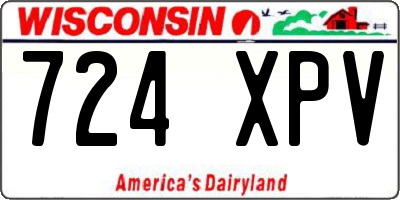 WI license plate 724XPV