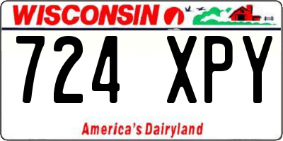WI license plate 724XPY