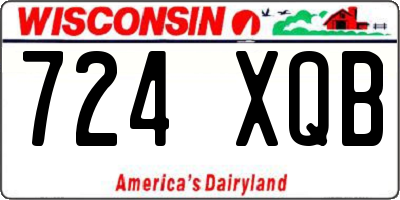 WI license plate 724XQB