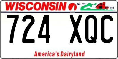 WI license plate 724XQC