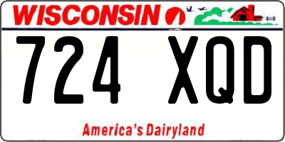 WI license plate 724XQD