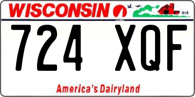 WI license plate 724XQF