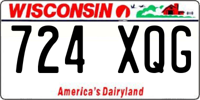 WI license plate 724XQG