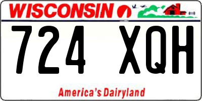 WI license plate 724XQH