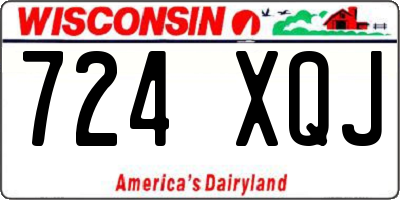 WI license plate 724XQJ