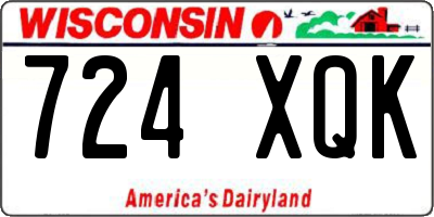 WI license plate 724XQK