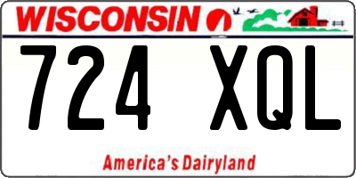 WI license plate 724XQL