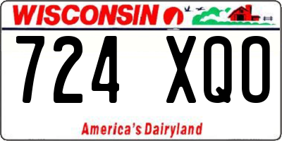 WI license plate 724XQO