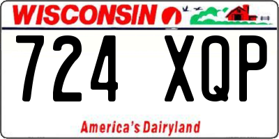 WI license plate 724XQP